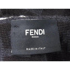 Fendi Scarf Zucca Dark Brown Navy 100% Wool Men — view 2