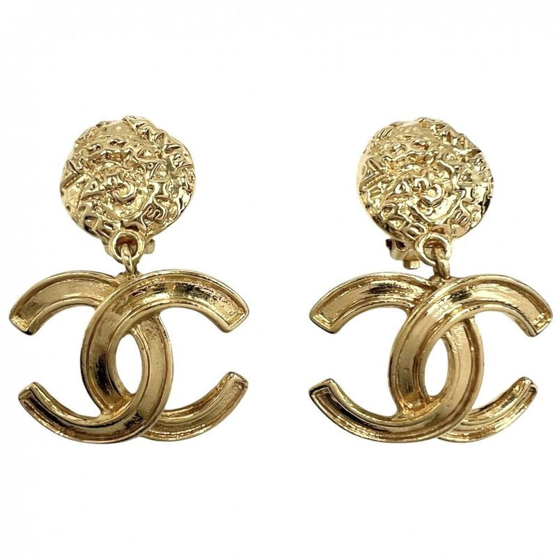 Chanel Earrings Coco Mark Accessories Swing Vintage GP 95