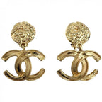 Chanel Earrings Coco Mark Accessories Swing Vintage GP 95