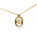 Dior CD Logo Chain Pendant Necklace Plated