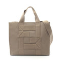 Fendi Tote Bag FF Logo 7 Va558 Grey Canvas Large Shopping
