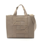 Fendi Tote Bag FF Logo 7 Va558 Grey Canvas Large Shopping