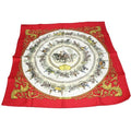 Hermes Promenade Carre 90 LA de Longchamps Scarf Red