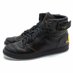Louis Vuitton Shoes Sneakers High Cut Men Leather Black Rivoli