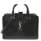 Saint Laurent Cabas Black Leather Logo 2-Way Shoulder Bag