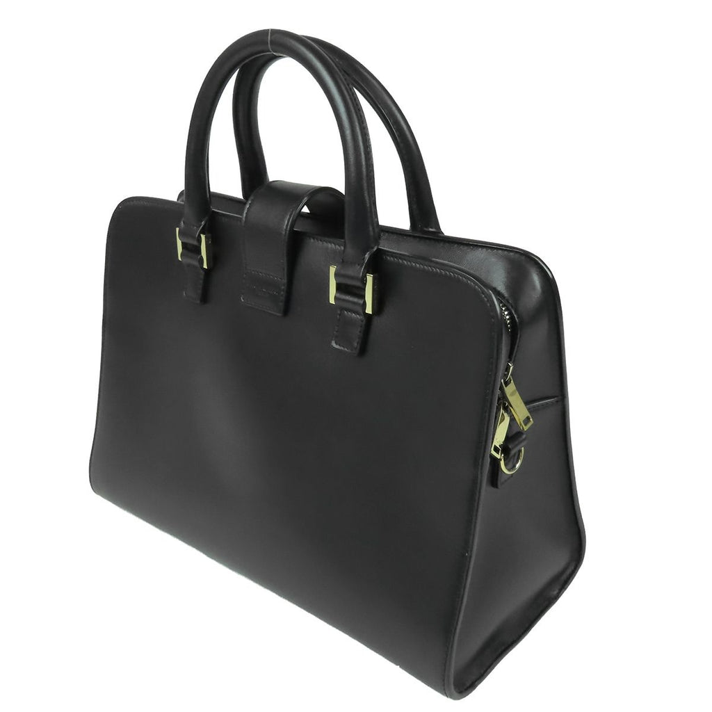 Saint Laurent Cabas Black Leather Logo 2-Way Shoulder Bag — view 2