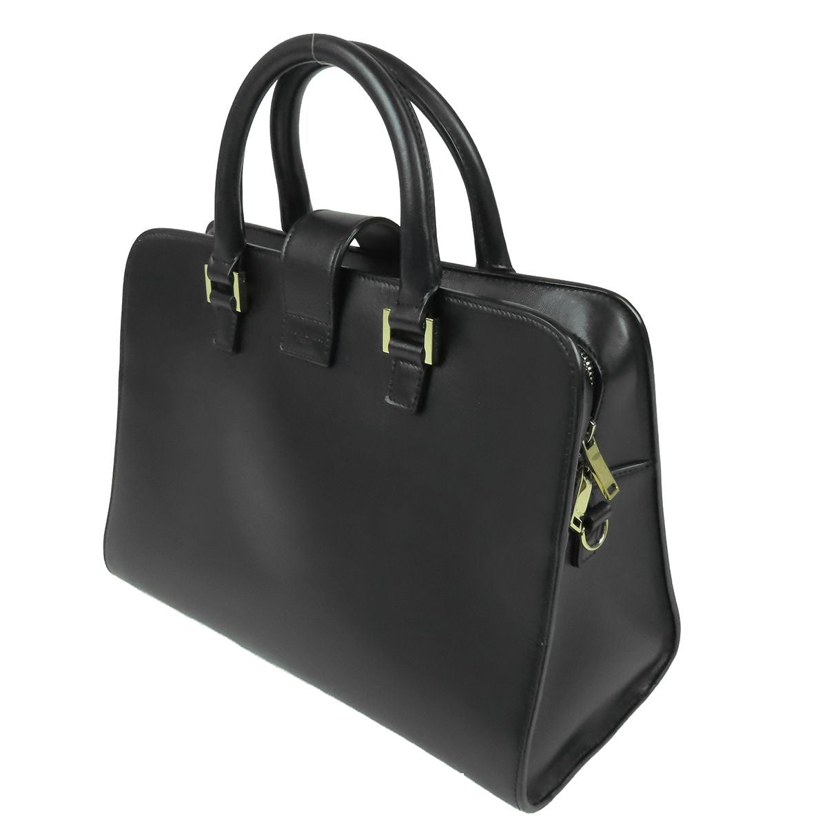 Saint Laurent Cabas Black Leather Logo 2-Way Shoulder Bag — view 2