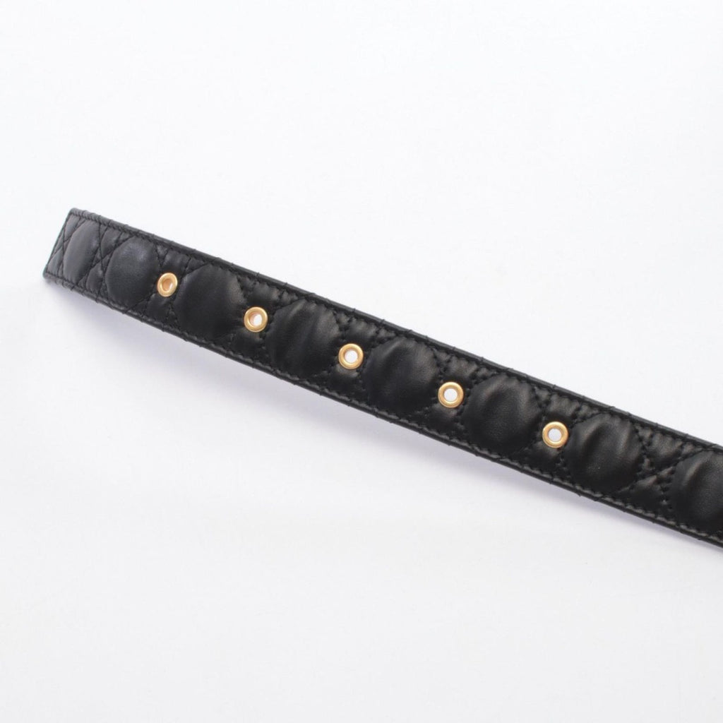Dior Belt 30 Montaigne Black Leather Handbag — view 3