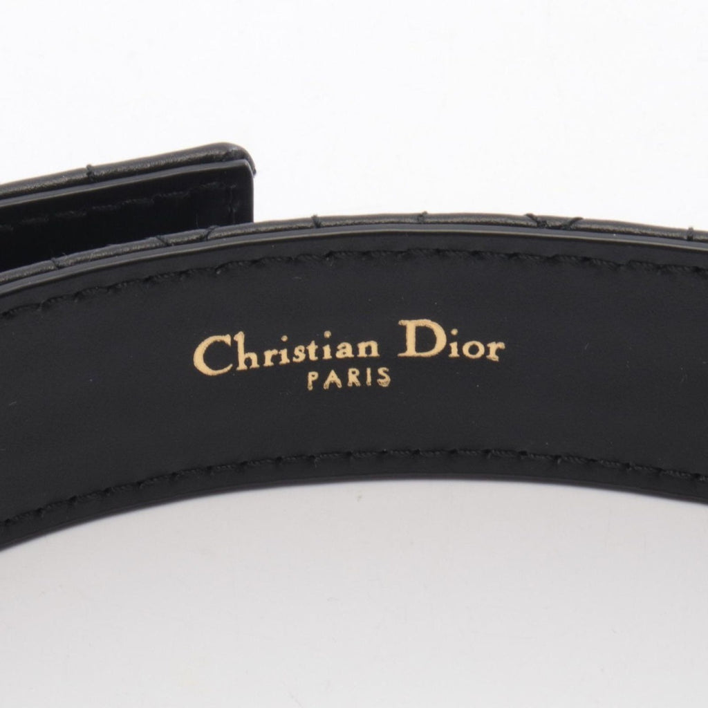 Dior Belt 30 Montaigne Black Leather Handbag — view 4