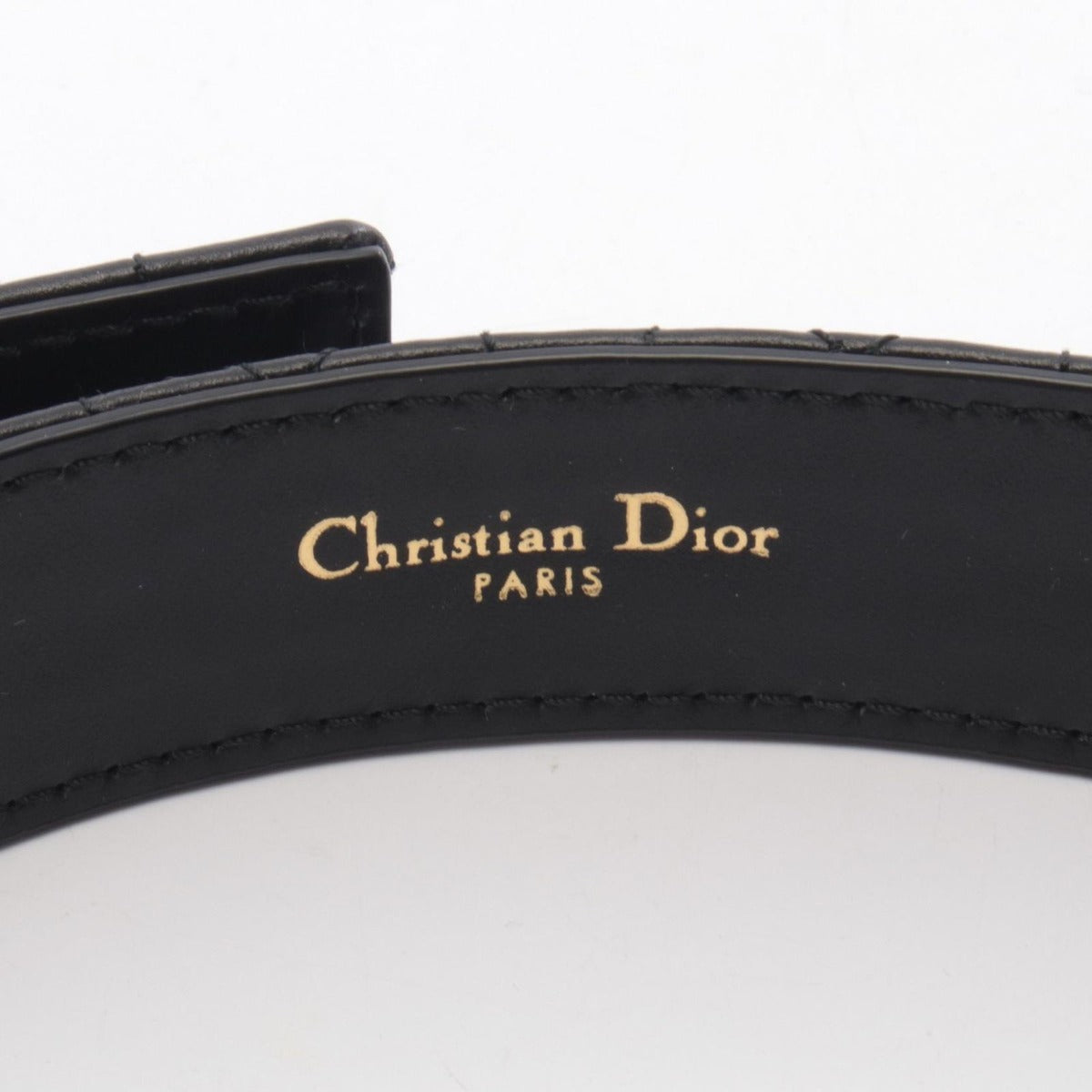 Dior Belt 30 Montaigne Black Leather Handbag — view 4