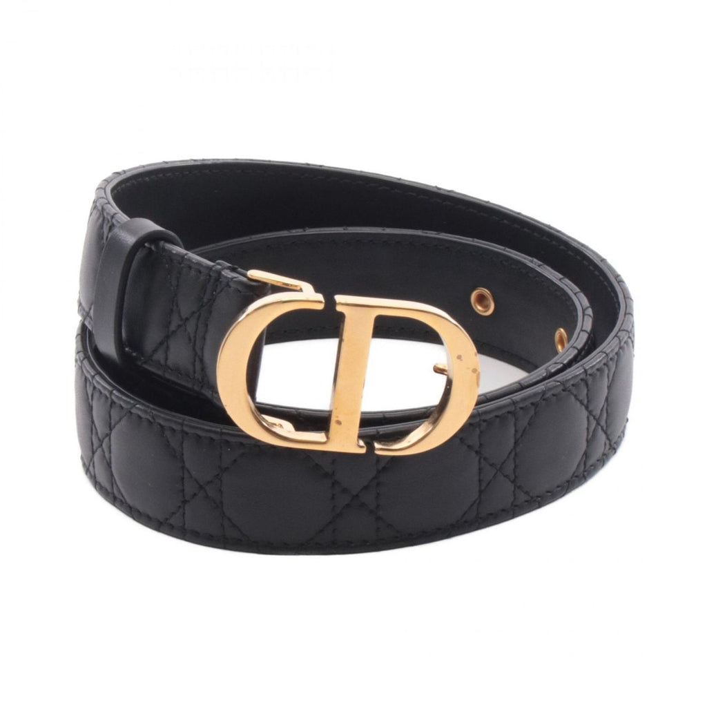Dior Belt 30 Montaigne Black Leather Handbag