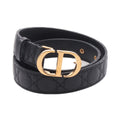 Dior Belt 30 Montaigne Black Leather Handbag