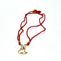 Dior Choker Necklace Rabbit Motif Metal