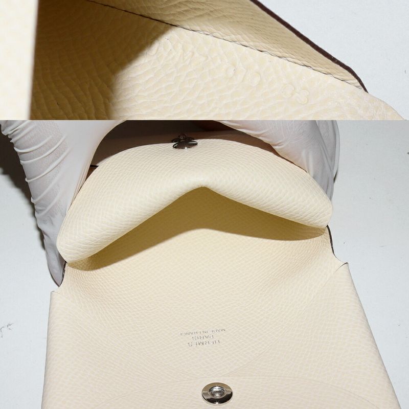 Hermes Coin Case Card Calvi Duo Epson Nata Silver Hardware — view 7