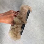 Gucci Prince Town Horsebit Loafer Sandal Fur Slip on Pink Gold Hardware Leather — view 8