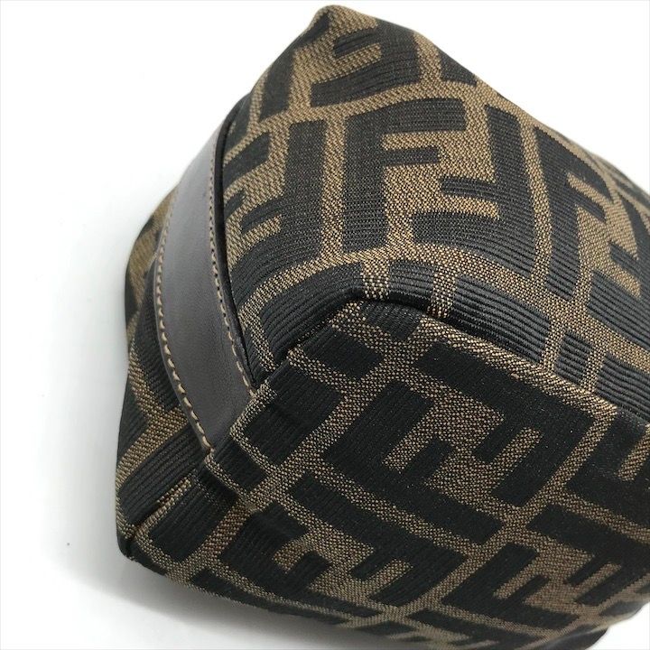 Fendi Zucca All Over Pattern Pouch Vanity Hand Purse — view 5