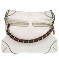 Gucci Sherry Line Chain Shoulder Bag Leather White 0852