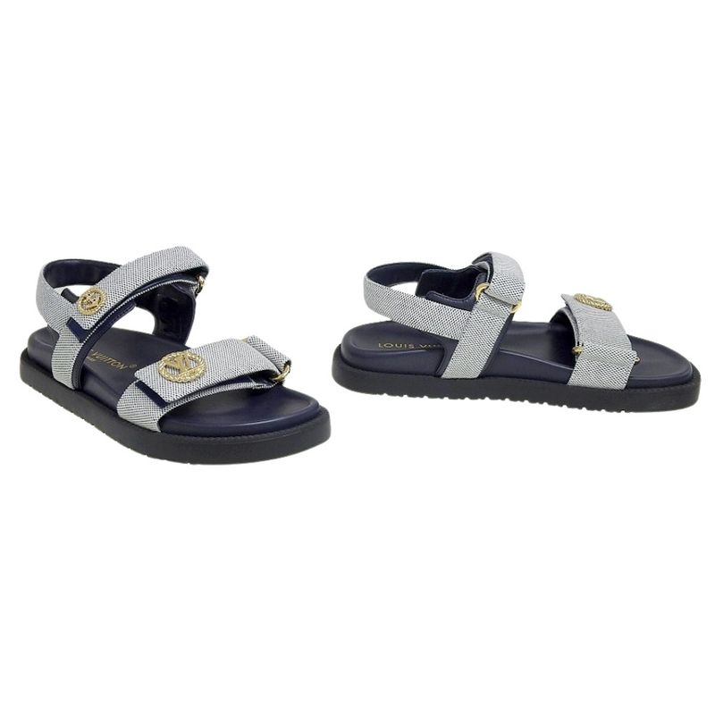 Louis Vuitton 2024 Item Sunset Line Leather Sandals Shoes 37 — view 2