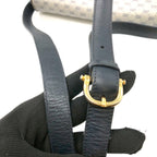 Gucci 001 406 Micro GG Shoulder Bag Leather Navy Vintage — view 7