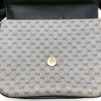 Gucci 001 406 Micro GG Shoulder Bag Leather Navy Vintage — view 8