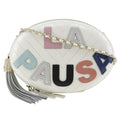 Chanel Chain Shoulder LA Pausa Calf White Bag