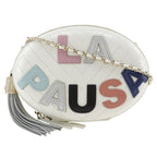 Chanel Chain Shoulder LA Pausa Calf White Bag