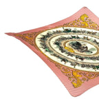 Hermes Scarf Silk Pleats la Promenade de Longchamps Walk to Long Chien Pink — view 2