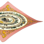 Hermes Scarf Silk Pleats la Promenade de Longchamps Walk to Long Chien Pink — view 3