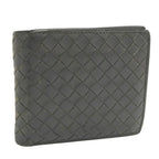 Bottega Veneta Bifold Wallet Intrecciato Leather Gray