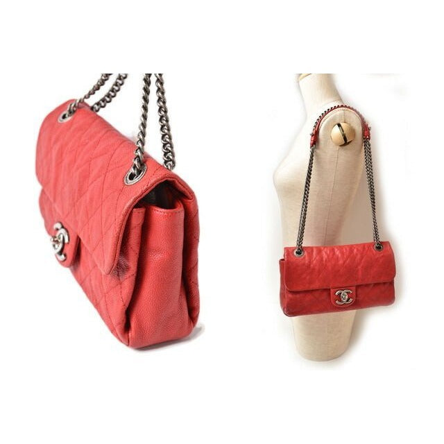Chanel Chain Shoulder Bag Caviar Leather Quilted Stitching — view 2