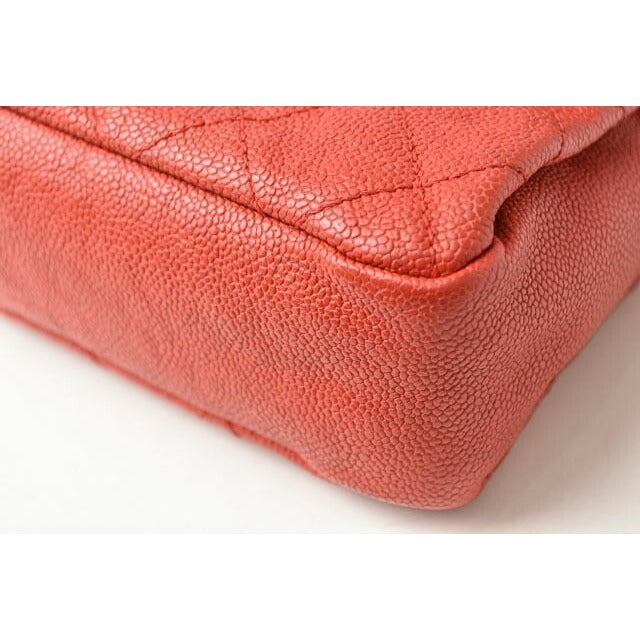 Chanel Chain Shoulder Bag Caviar Leather Quilted Stitching — view 8