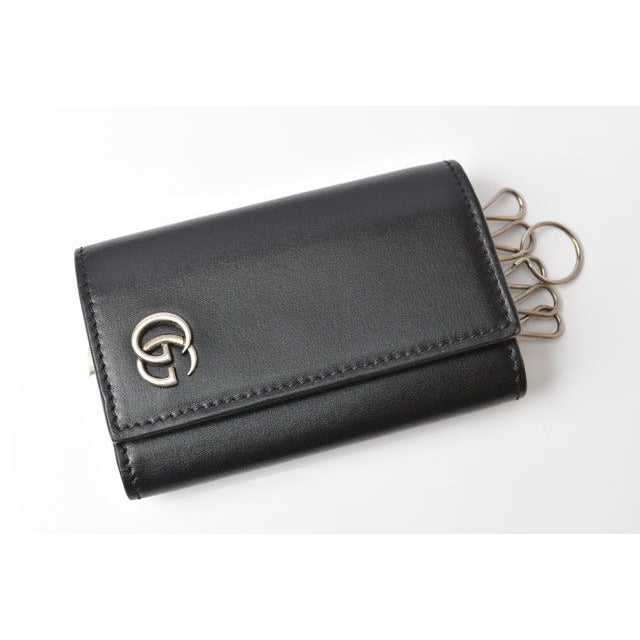 Gucci Key Case Holder 6-stacks Petit Marmont Black Matte Silver — view 2