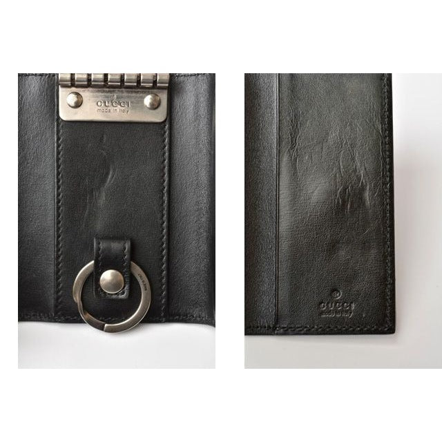 Gucci Key Case Holder 6-stacks Petit Marmont Black Matte Silver — view 3