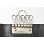 Gucci Key Case Holder 6-stacks Petit Marmont Black Matte Silver — view 7