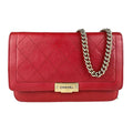 Chanel Chain Wallet Red