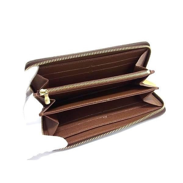 Louis Vuitton Wallet Monogram Zippy Brown Leather — view 4