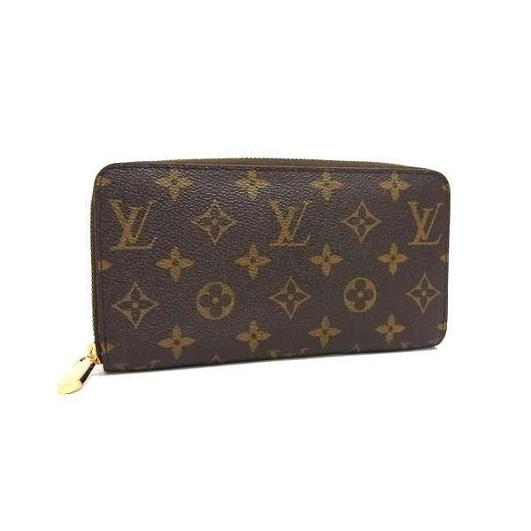 Louis Vuitton Wallet Monogram Zippy Brown Leather