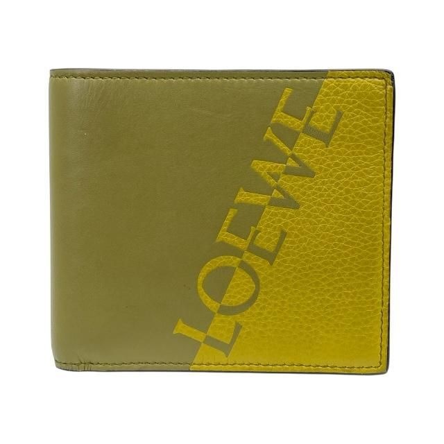 Loewe Wallet Fold Signature Bifold Compact Billfold Logo Leather