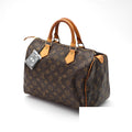 Louis Vuitton Speedy 30 Bag Handbag Mini Boston Brown Padlock Key