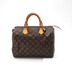 Louis Vuitton Speedy 30 Bag Handbag Mini Boston Brown Padlock Key — view 3