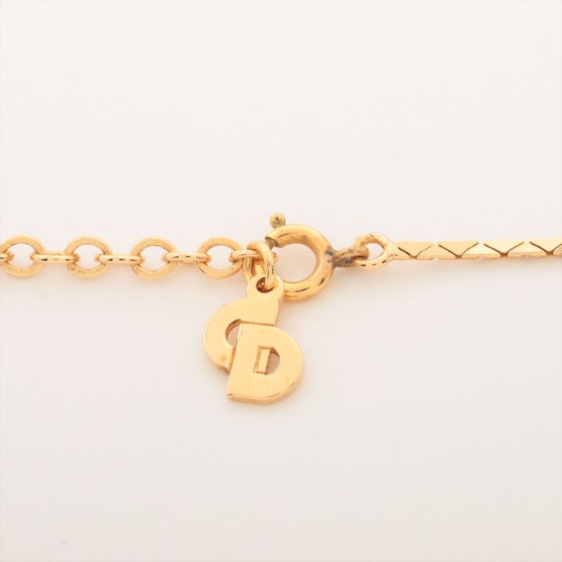 Christian Dior Heart Necklace GP With Rhinestones — view 4