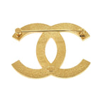 Chanel Bicolor Coco Mark Metal Gold Pink Brooch 0848 — view 3