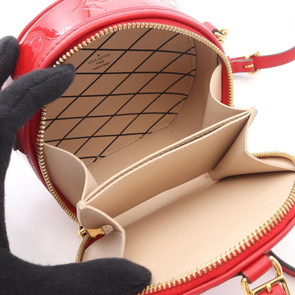 Louis Vuitton Shoulder Bag Mini Boite Chapeau Rouge Leather Red — view 3