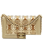 Chanel Boy Dubai Limited Lambskin Chain Shoulder Bag — view 3
