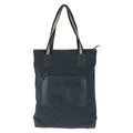 Gucci Black Silver GG Canvas Leather 019 Tote Shoulder Bag