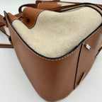 Loewe Hammock Drawstring Leather Shoulder Bag 2-Way Brown Silver — view 9