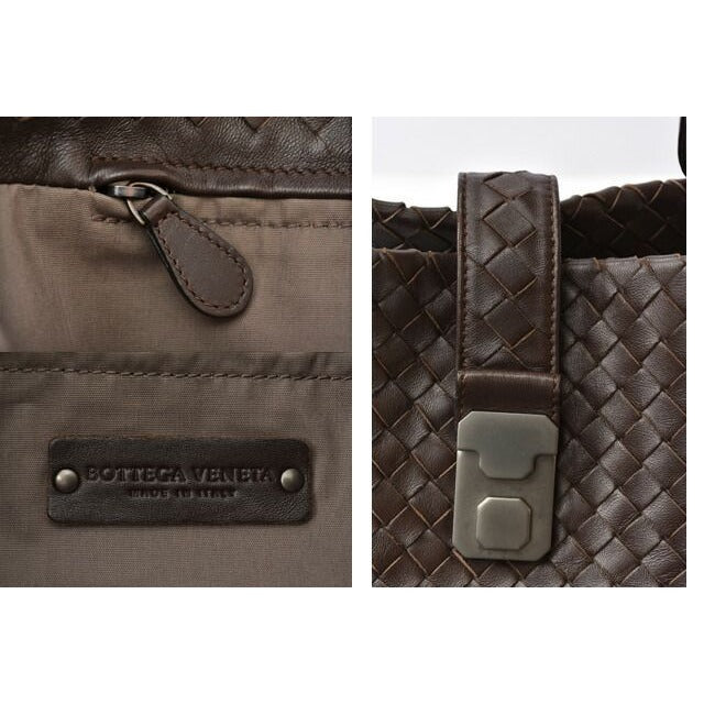Bottega Veneta A4 Size Tote Bag Intrecciato Leather Dark — view 3