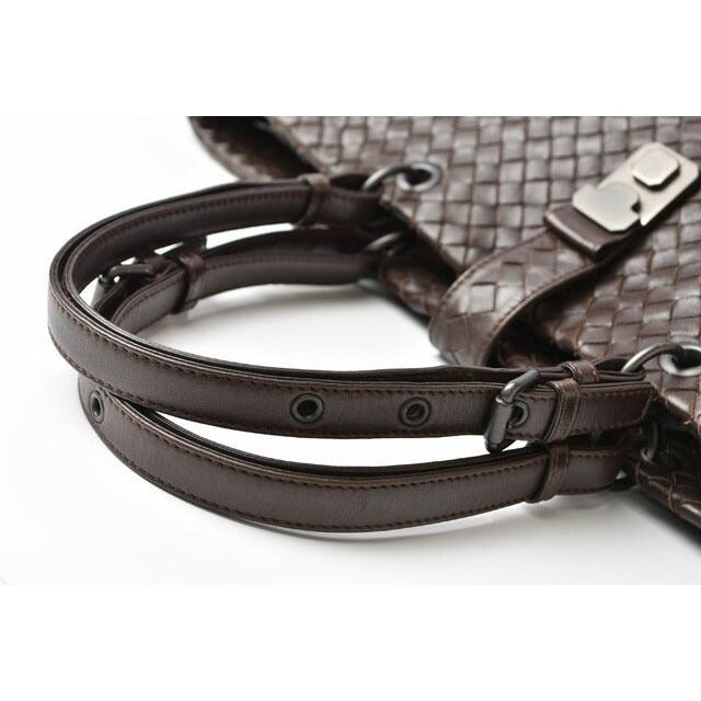 Bottega Veneta A4 Size Tote Bag Intrecciato Leather Dark — view 6