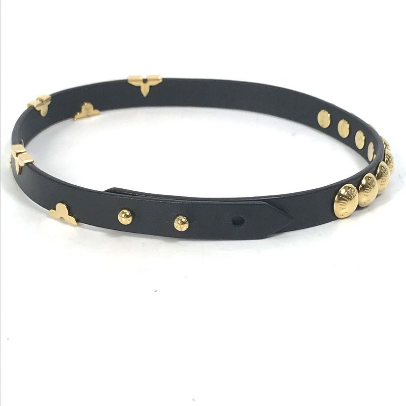 Louis Vuitton Bracelet Daily Monogram Studded M6557 F Leather Black — view 5