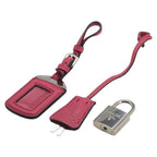 Prada Shoulder Strap Name Tag Clochette Key Padlock Set Pink Leather — view 5